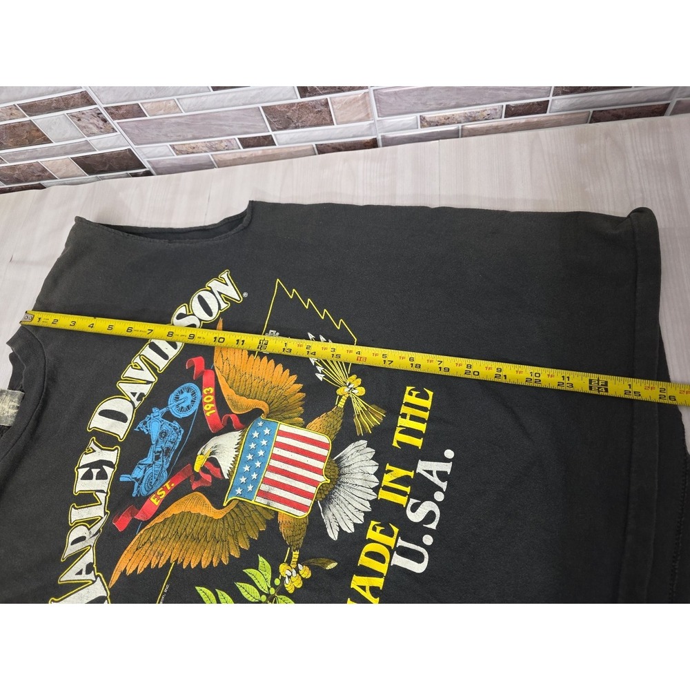 1988 Vintage Harley Davidson SSI T-Shirt Single Stitch Cut Sleeves Official - Picture 10 of 16